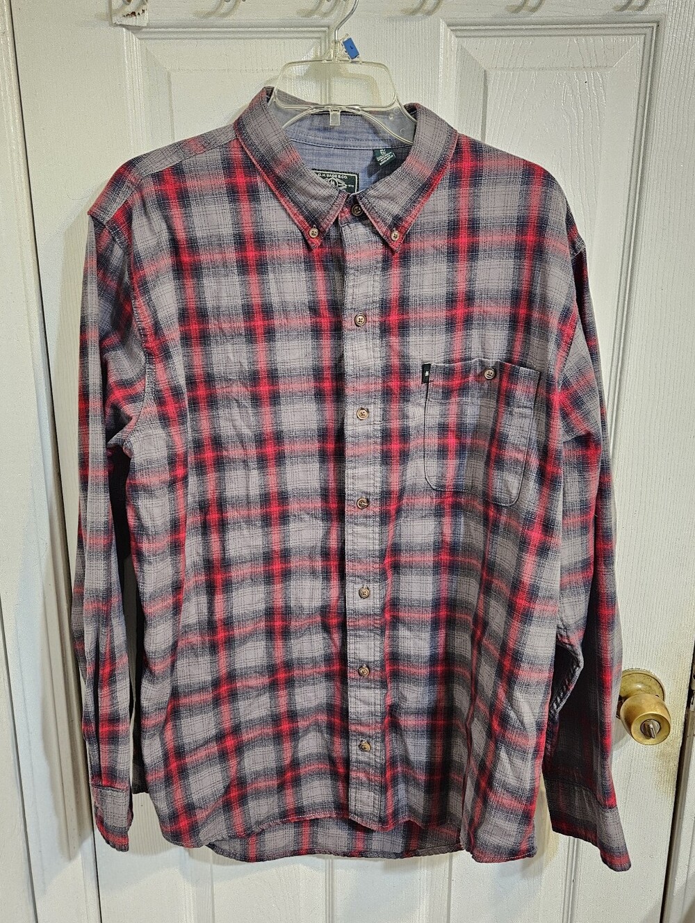 G.H. Bass & Co. Mens Flannel Long Sleeve Button Down Shirt size XL Large